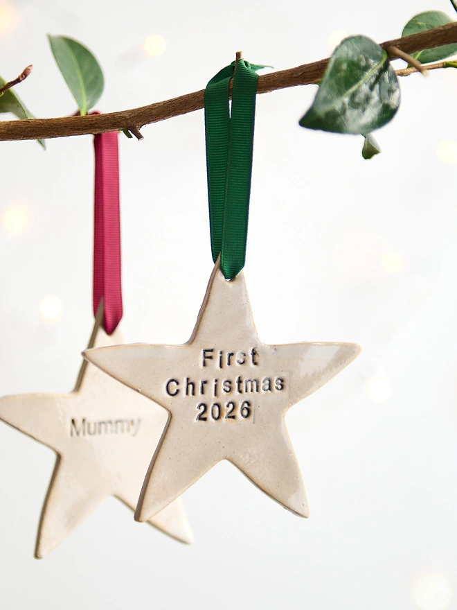 personalised star decoration