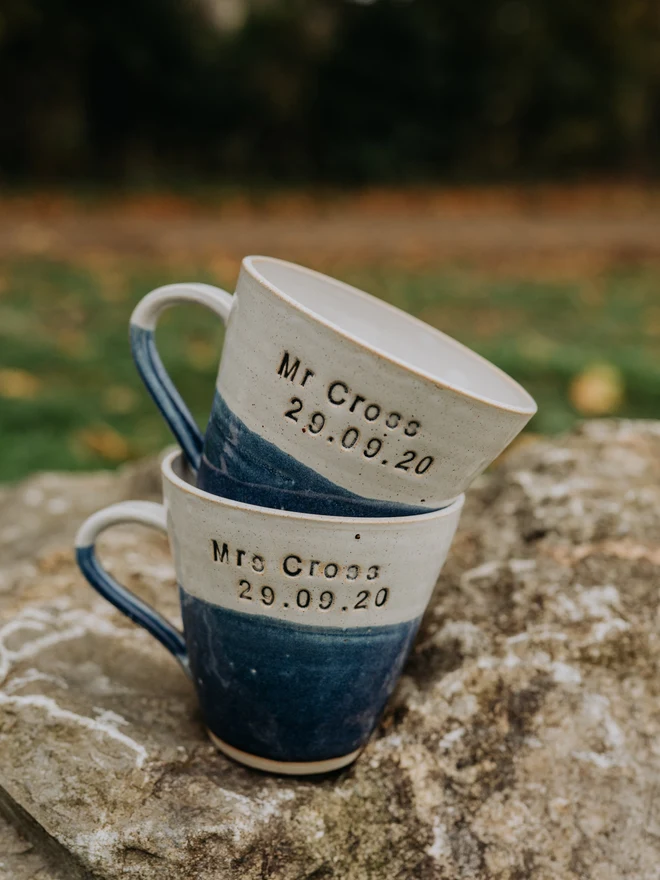 personalised date mugs