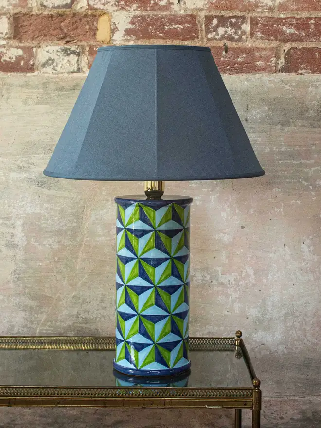 Blue Square Eyed Lamp