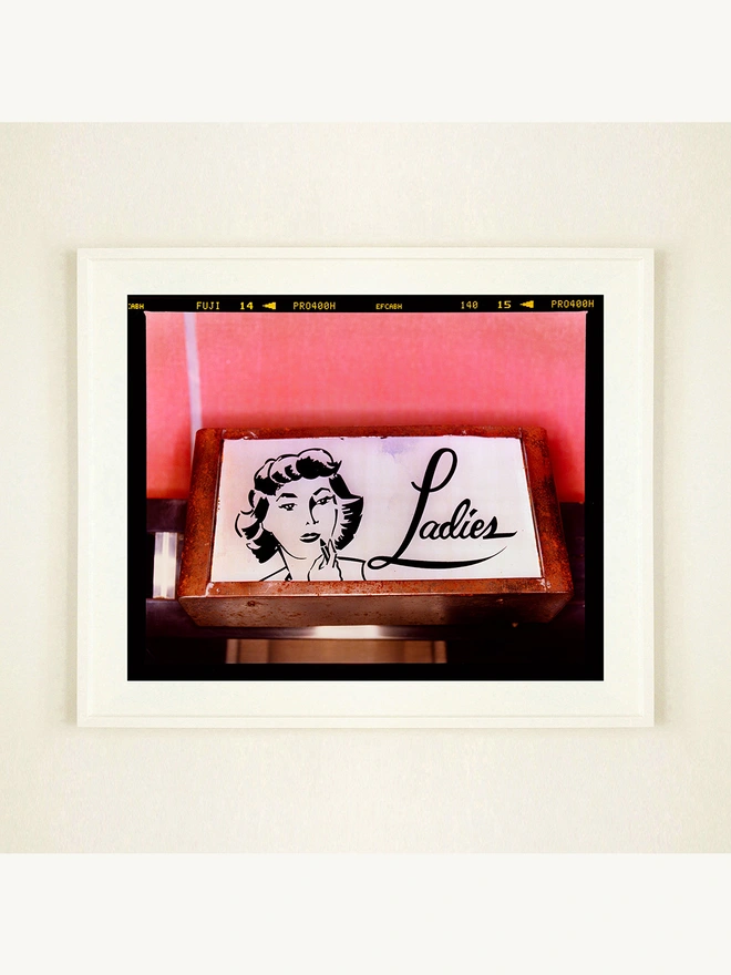 Ladies Colour Typography Photograph framed in white