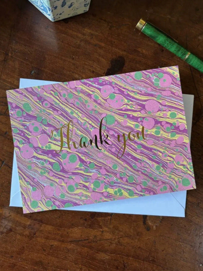 Thank You Postcards. One type of postcard within the set.
