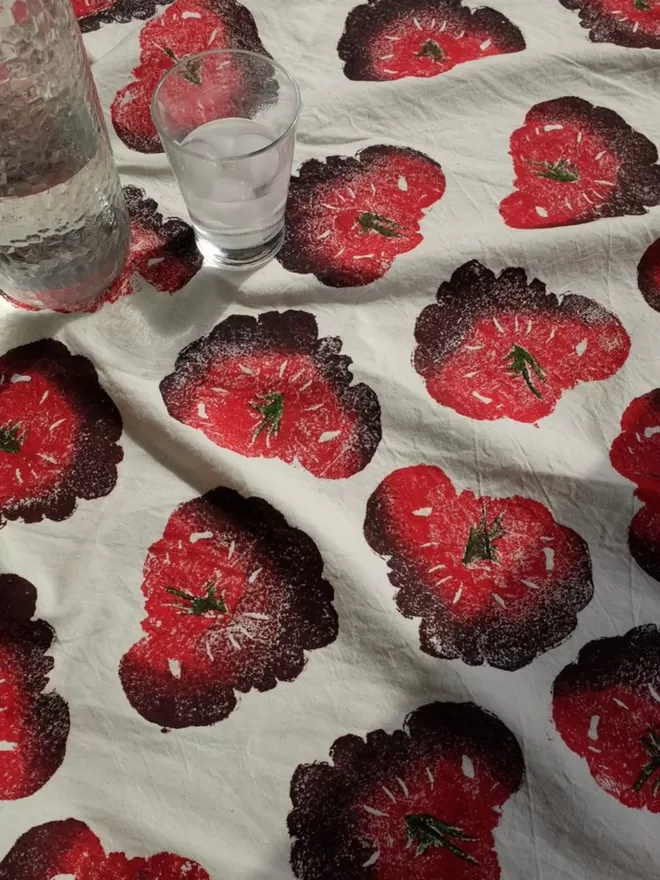 Luxury Heirloom Tomato Linen Tablecloth