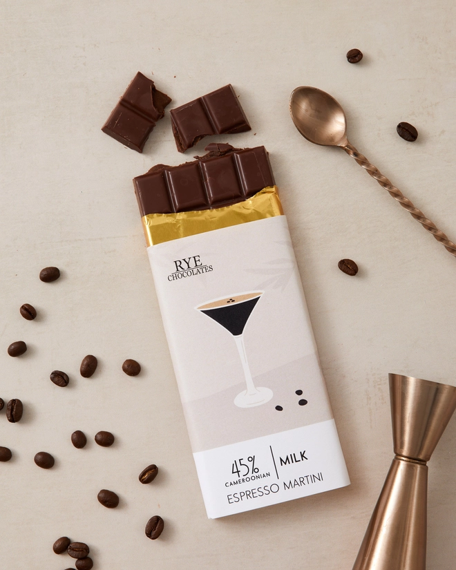 Espresso Martini Milk Chocolate Bar - 45% Cameroonian