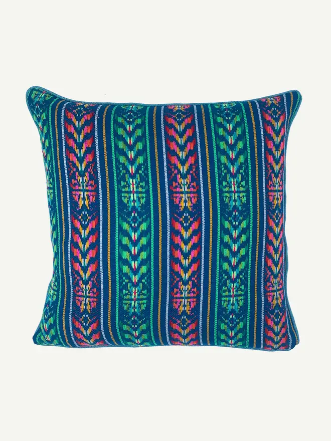 Mexican Cambaya Cushion Turquoise