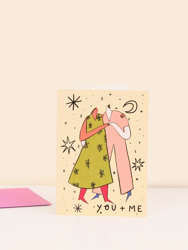 'You + Me' Woman And Woman Love Card