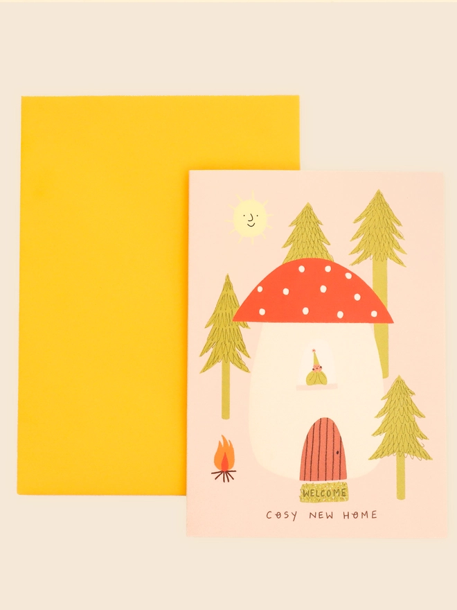 'Cosy New Home' Toadstool Card