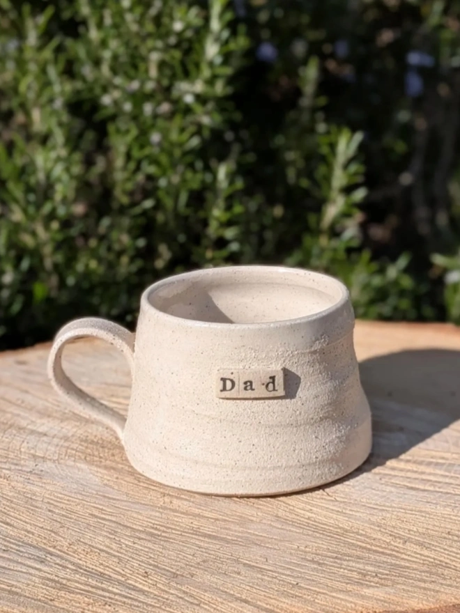 personalised mug with dad text
