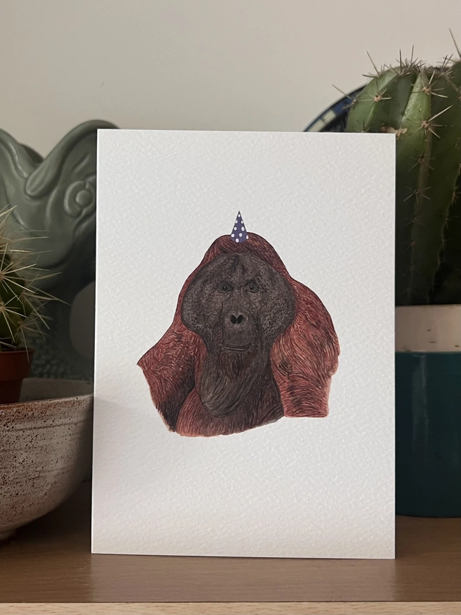 Party Orangutan Card