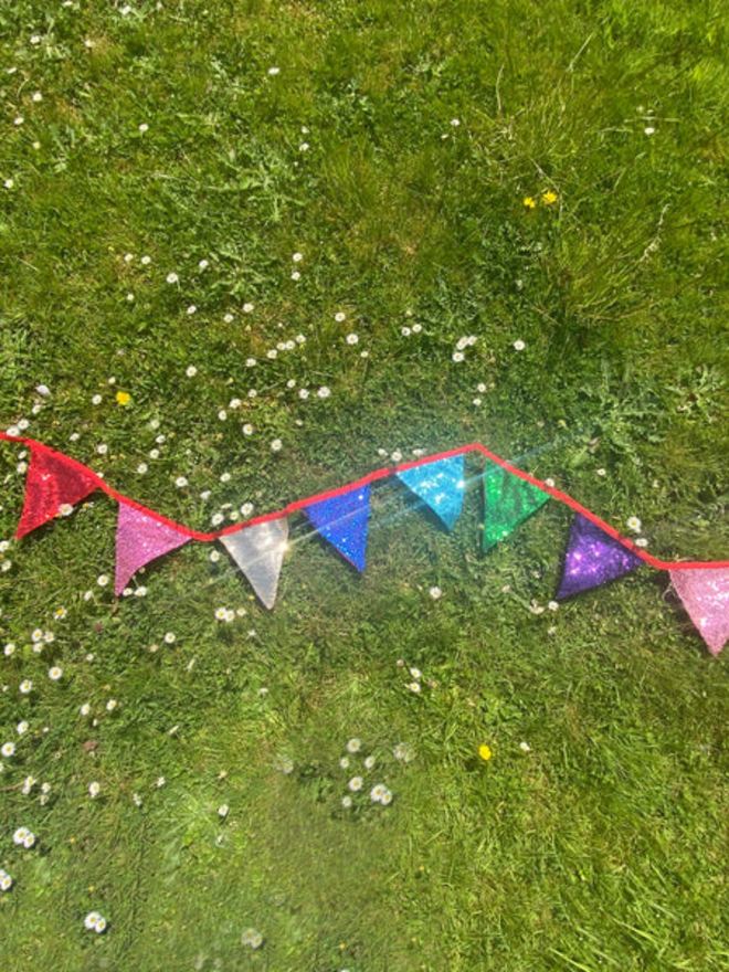 Personalised sequin bunting