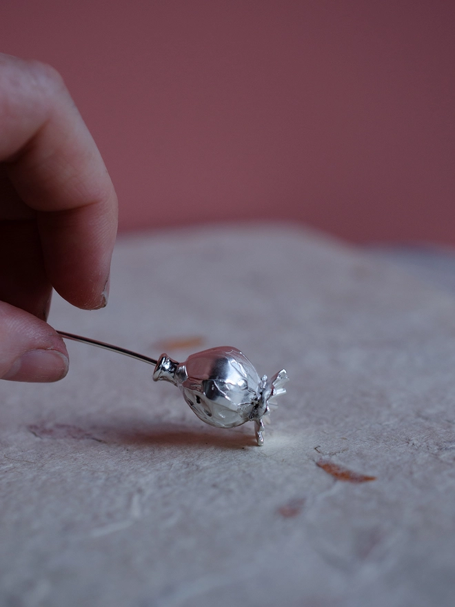 Handmade Poppy Seed Head Stem By Ellenlou