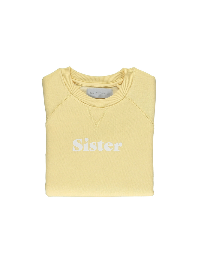 yellow sister sweatshirt