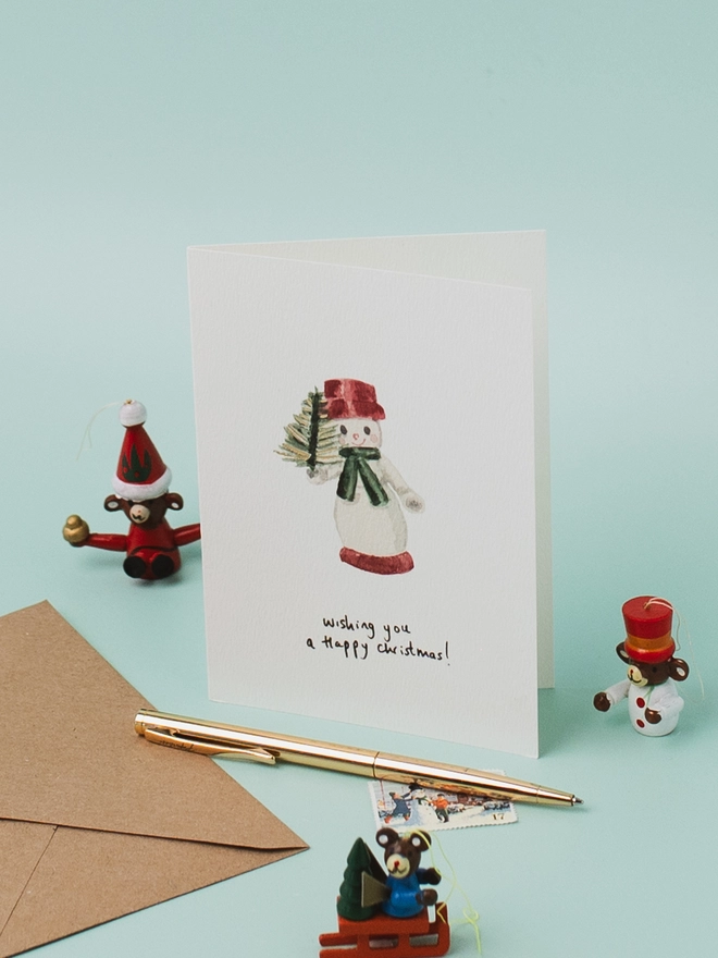 Snowman Christmas Card 