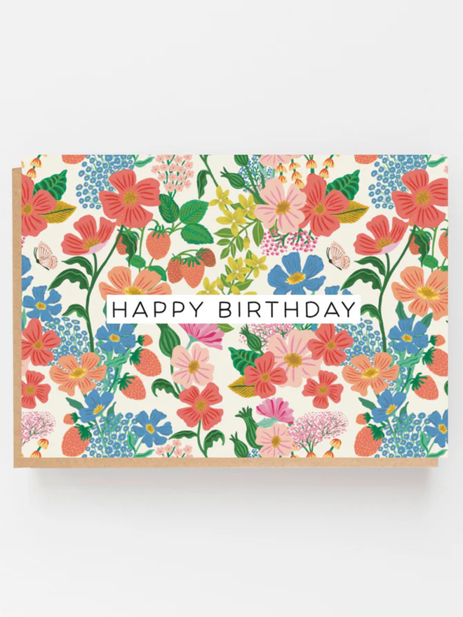 floral birthday card