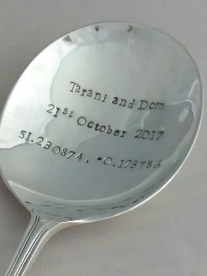Personalised Coordinates Vintage Love Spoon