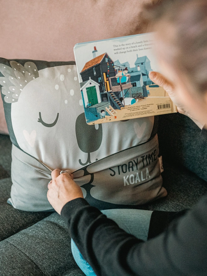 Hug and Fable Koala Pocket Story Cushion