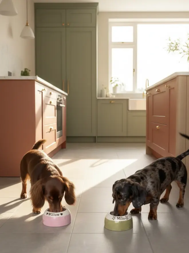Mini dachshund bowls