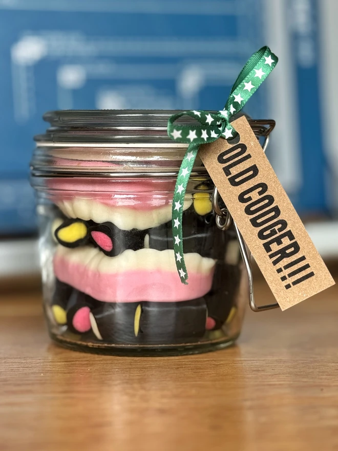 teeth, dentures, fathers day, grandad, grandfather, liquorice, candyhouse