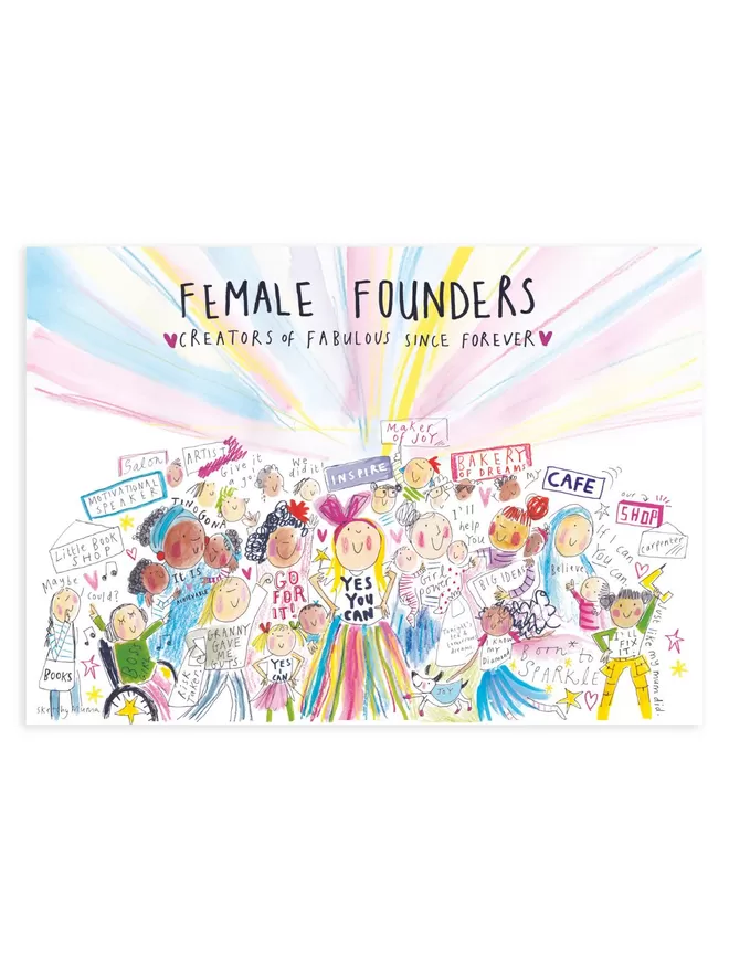 Female founder print