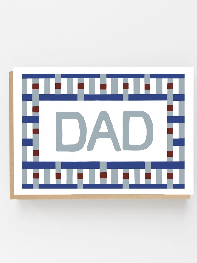 'DAD' Patterned Card