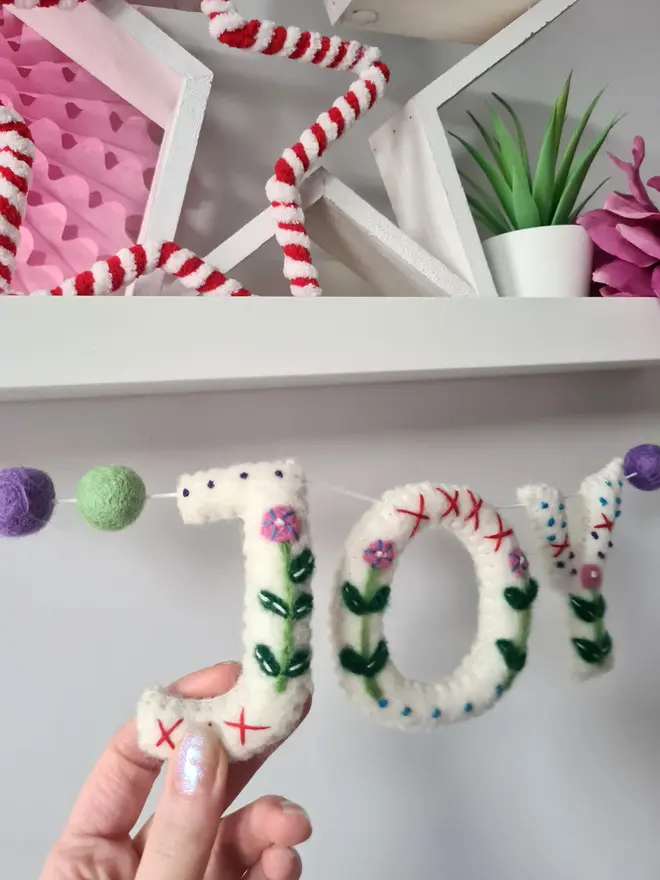 Felt Joy Banner