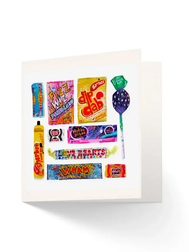 Retro Sweets Greetings Cards, After School Feast