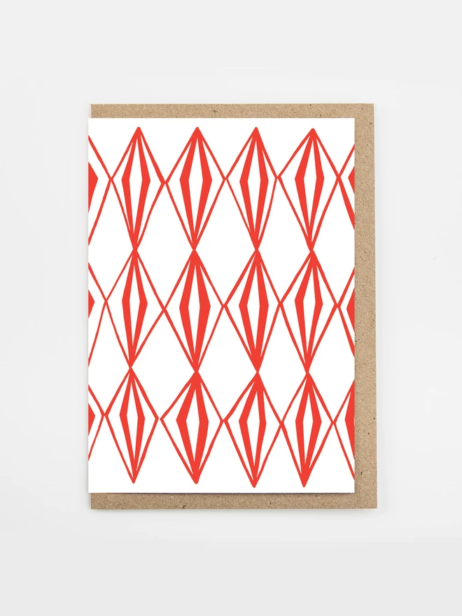 diamond pattern greetings card