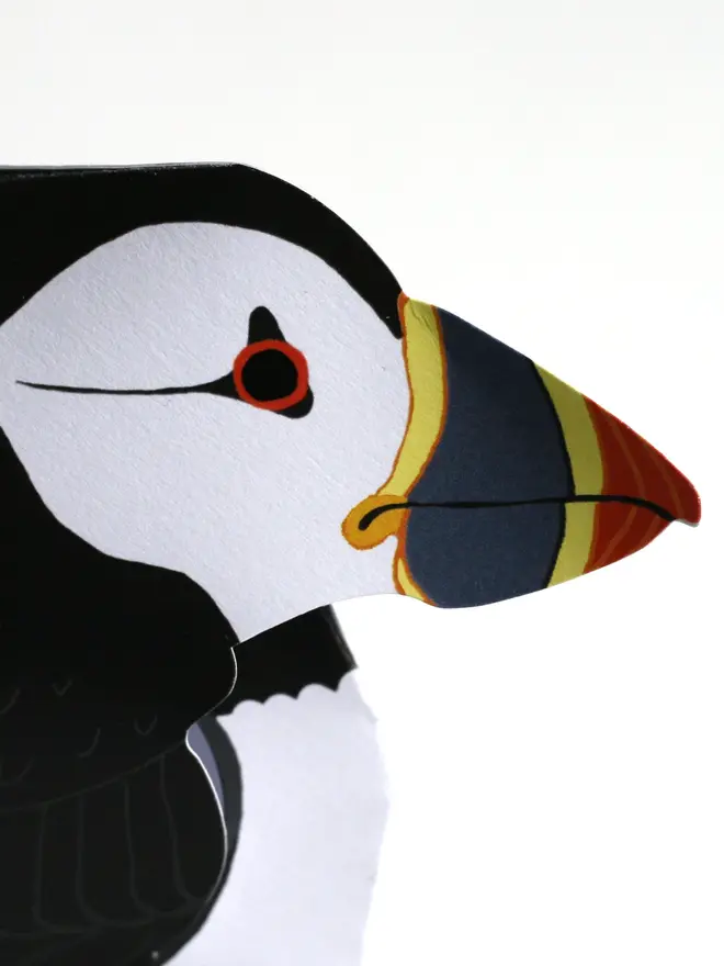 3d puffin pop out card