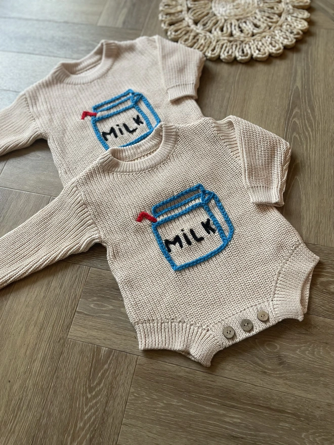 Oversized Milk Carton Knotted Romper