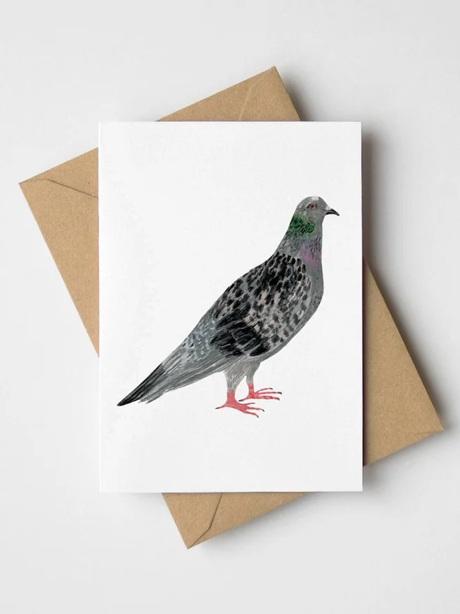 Mini Pigeon Greeting Card