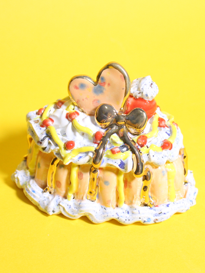 Peaches & Cream Cake Sculpture