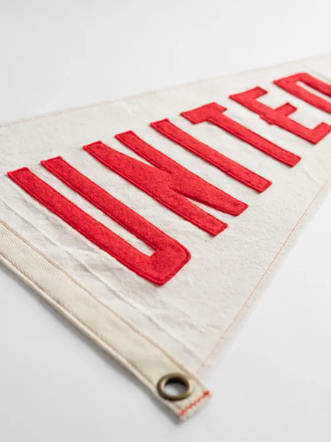 'United' Vintage Style Cotton Canvas Pennant 