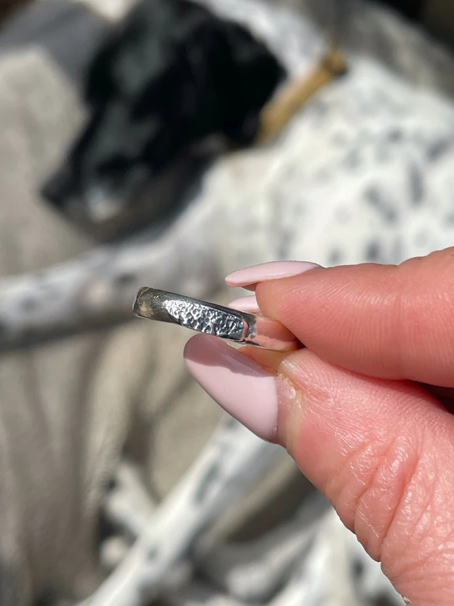 Make a recycled sterling silver or gold ring of your dog's individual nose or paw print, using our at home paw print ring kits. Perfect gift to remember your fur baby. Made by Celina C Jewellery, a small business in the UK, find on Holly and Co.
