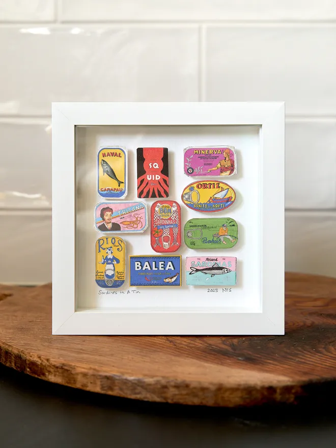 tinned sardines collage