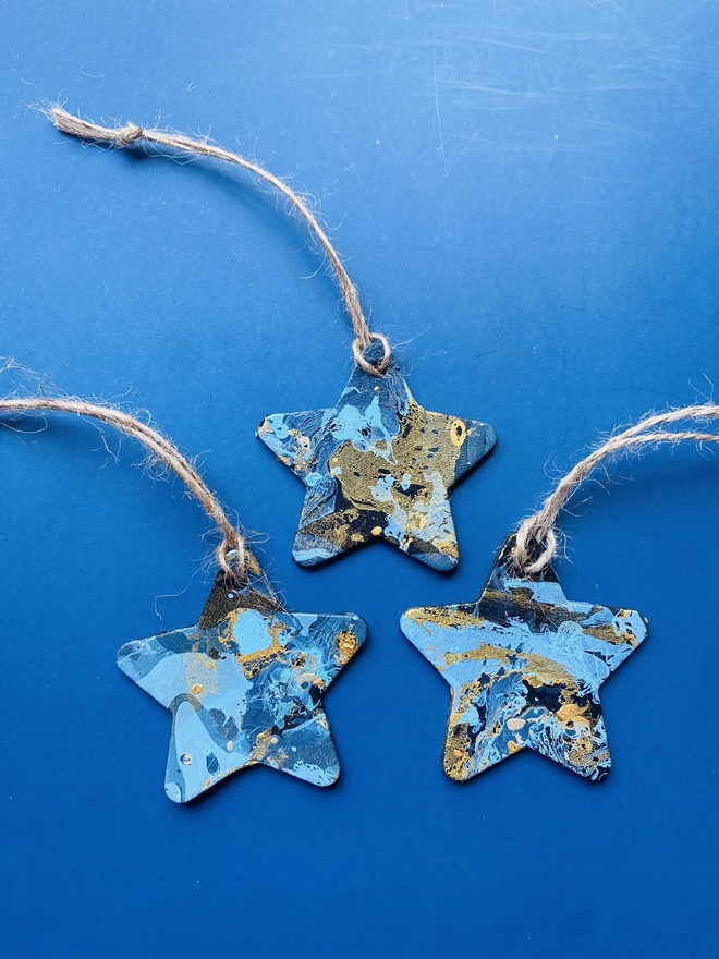 Marbled Christmas star decoration