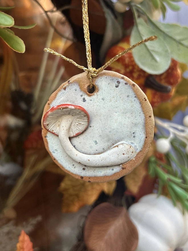 Ceramic Mushroom Bauble