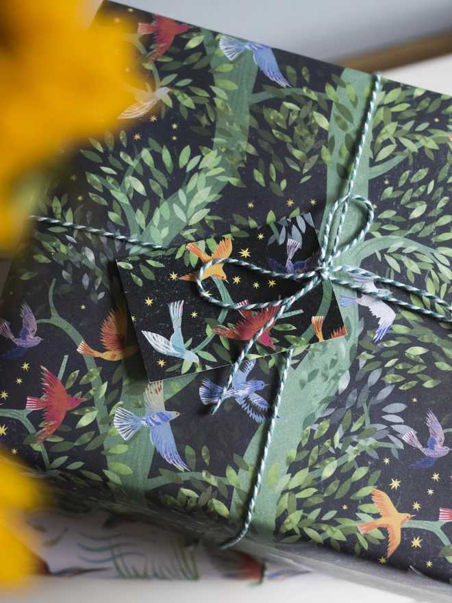 Forest Flight Birds Wrapping Paper