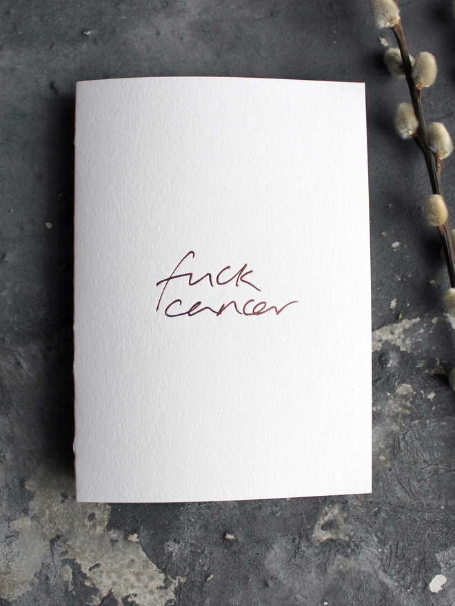 'Fuck Cancer' Hand Foiled Card