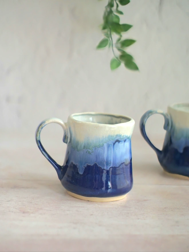 ceramic blue mug, pottery mug, mug gift, blue mug, Jenny Hopps Pottery, ceramic gift, home gift