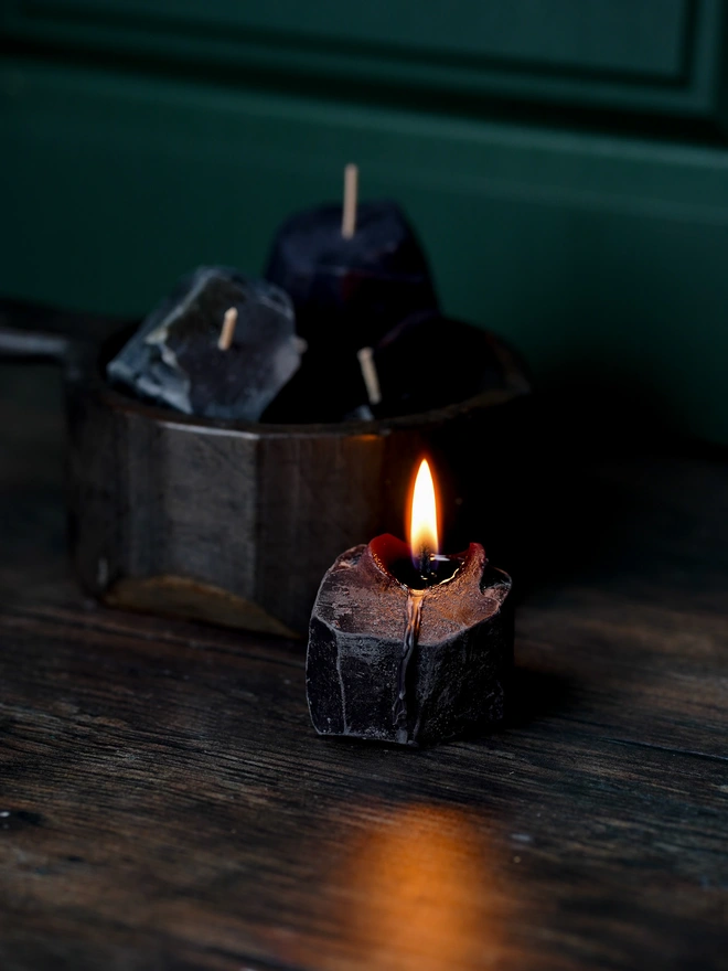 The Christmas Coal Candle