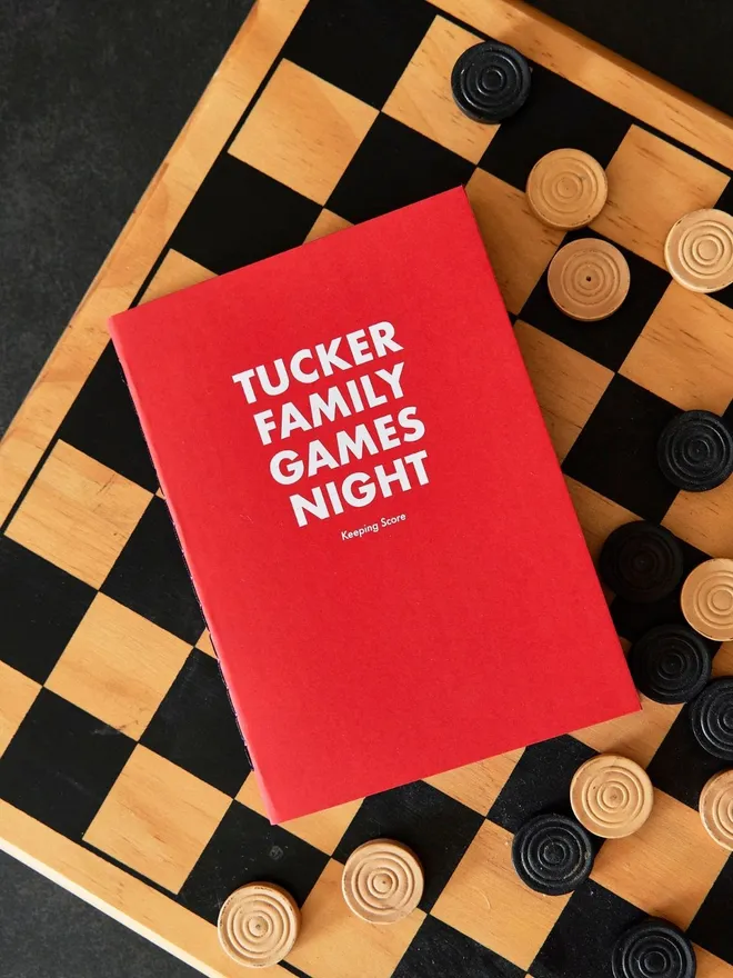 Personalised games night notebook