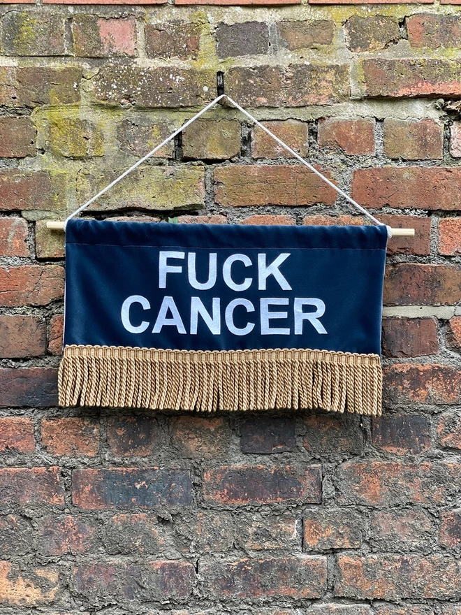fuck cancer wall hanging