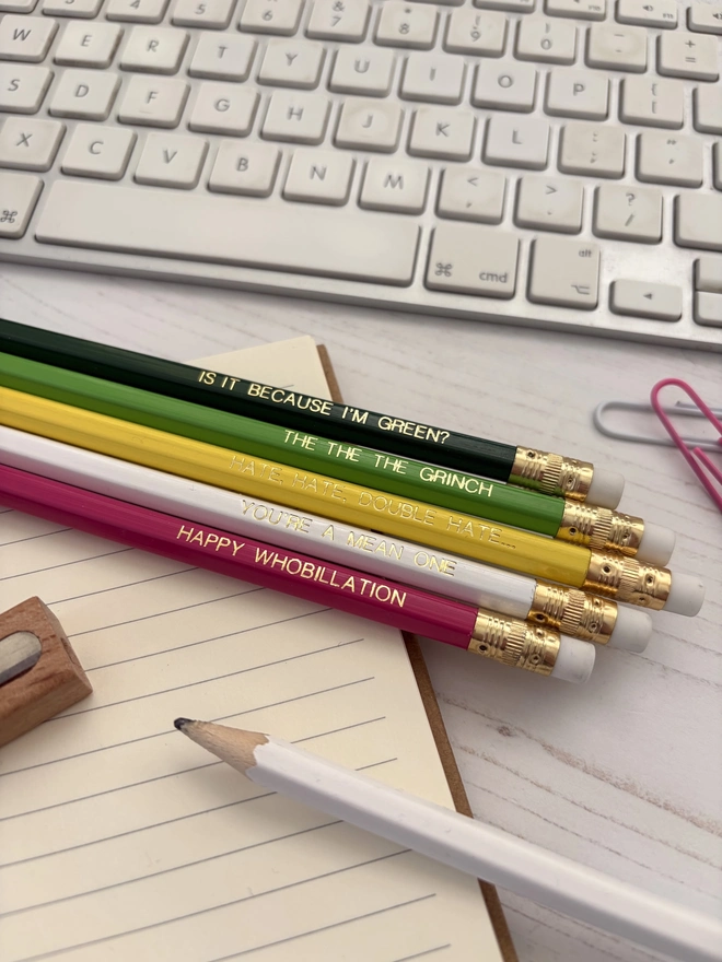 Grinch Movie Themed Pencils