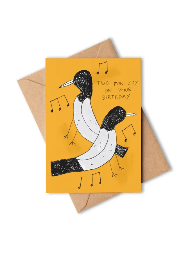 'Two For Joy On Your Birthday' Greeting Card