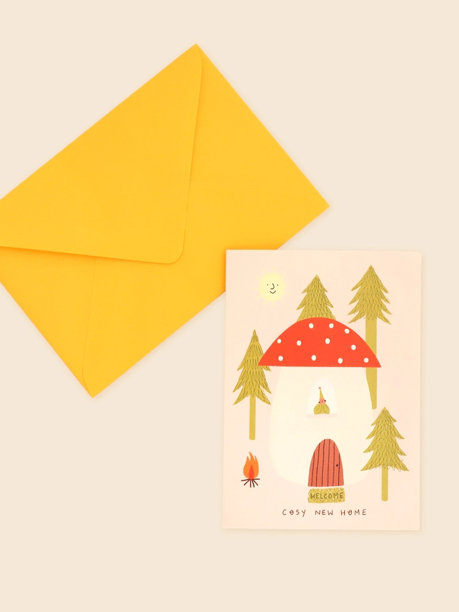 'Cosy New Home' Toadstool Card