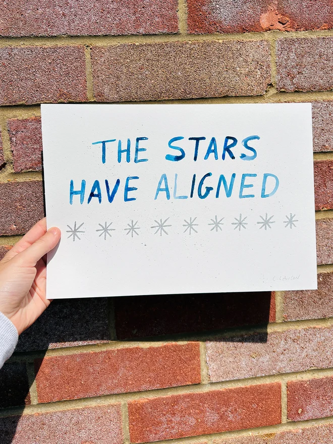 The Stars Have Aligned original artwork in watercolour and ink