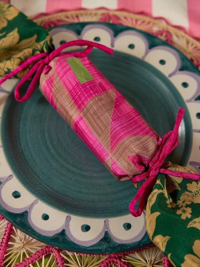 Sari wrap reusable Christmas crackers