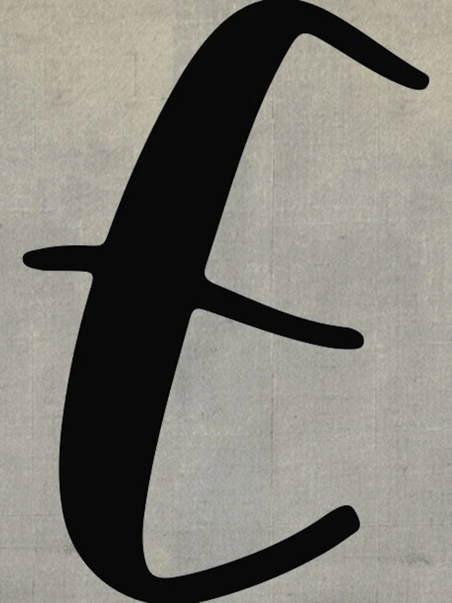 Hand Painted Alphabet Initials Linen Table Napkins, an initial napkin lying on a plain surface. 