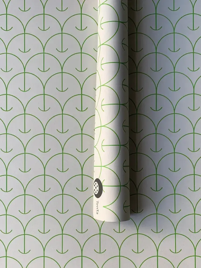 Apple Pattern Wrapping Paper, against a pattern background. 