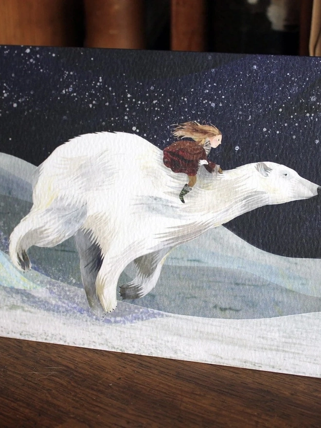 Personalised Polar Night Ride Greetings Card