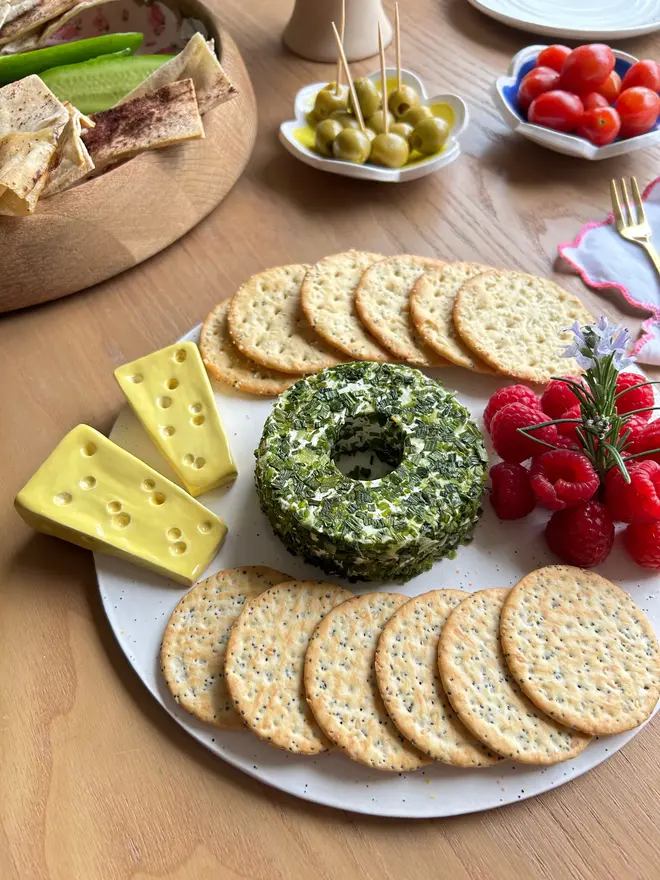 Ceramic Cheese Platter lifestyle